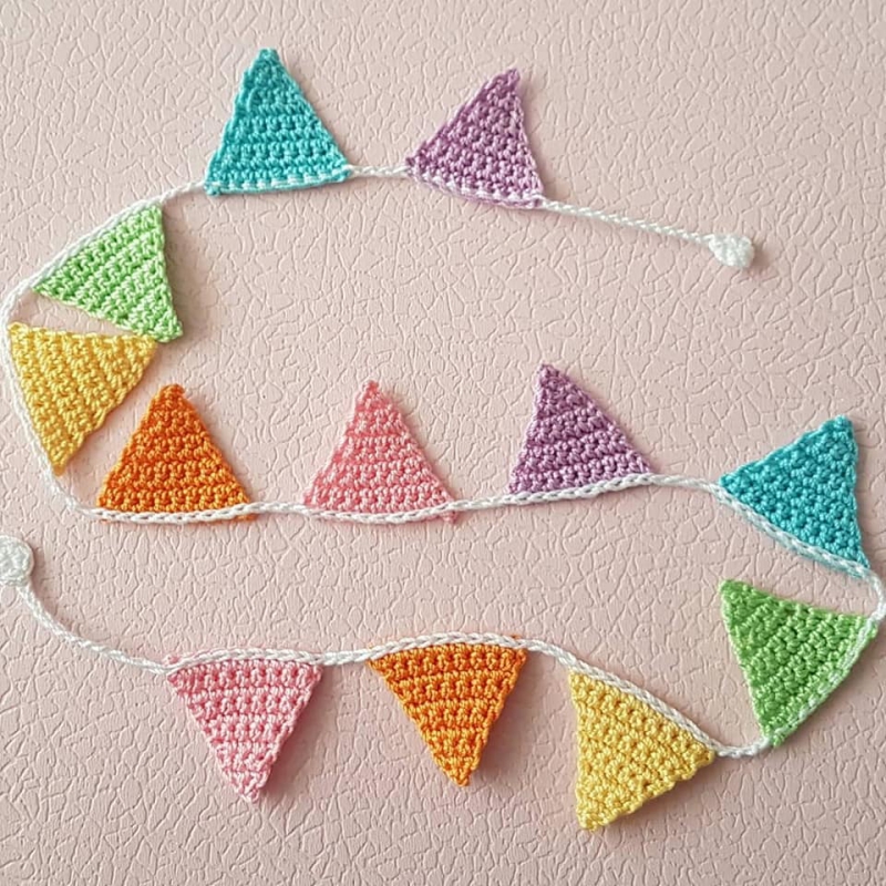 Miniature Bunting Pastel Rainbow