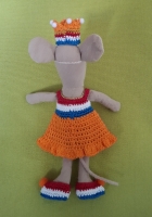 Outfit Set and Bunting for Maileg "Kingsday" (50 gram)
