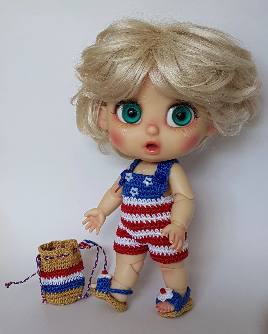 Bru Islanddoll 5 Pc Outfit Set Fourth of July