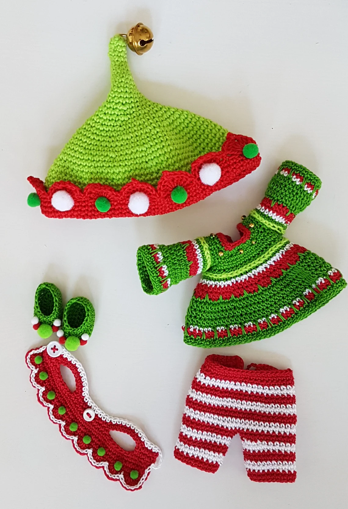 Bru Islanddoll 5 Pc Outfit Set Christmas