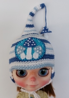 Blythe Hat Blue Toadstool