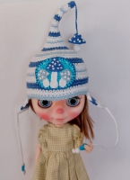 Blythe Hat Blue Toadstool