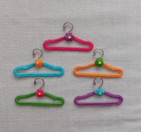 1:6 Clothes Hangers Crochet Vibrant Colours  