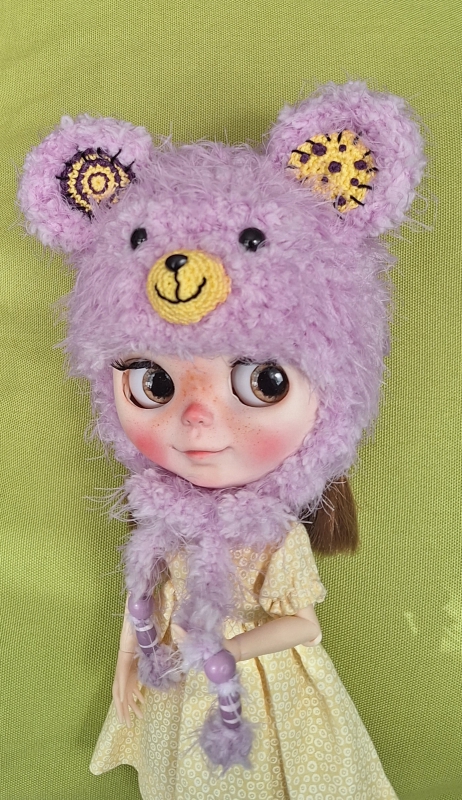 Blythe Hat Bearly Purple