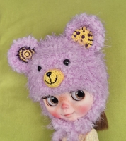 Blythe Hat Bearly Purple