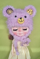 Blythe Hat Bearly Purple