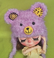 Blythe Hat Bearly Purple