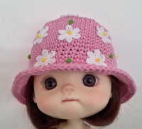 Blythe Hat  Please Don't Eat the Daisies Pink