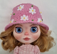 Blythe Hat  Please Don't Eat the Daisies Pink