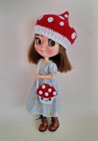 Blythe Hat and Purse Funny Toadstool