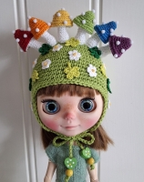 Blythe Hat Magic Rainbow Mushroom