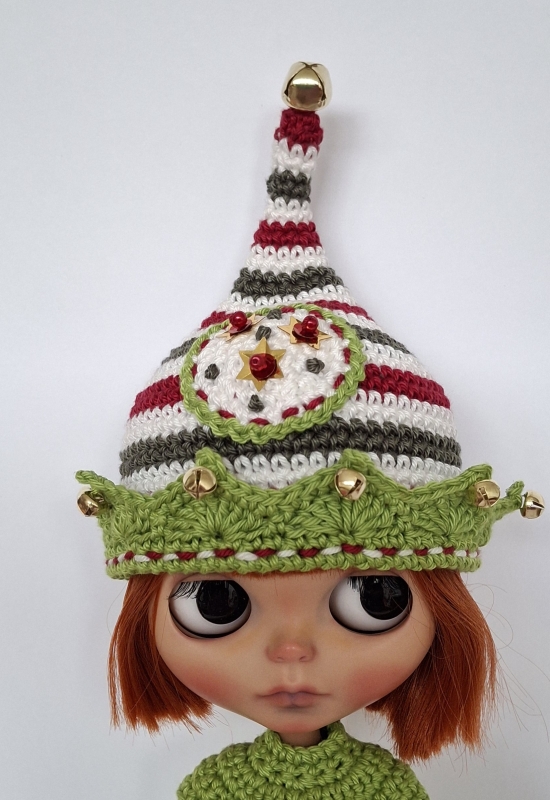 Blythe Hat Santa's Starry little Helper