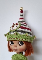 Blythe Hat Santa's Starry little Helper