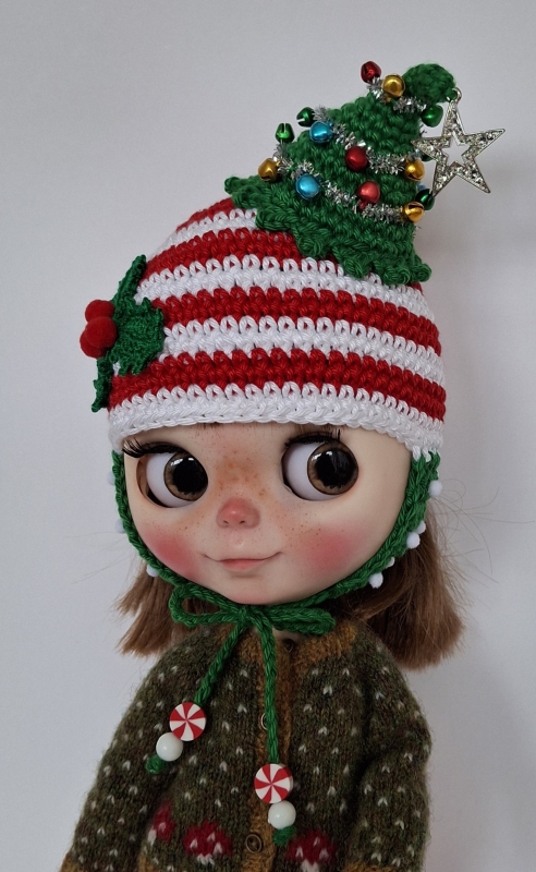 Blythe Hat Christmastree and Holly