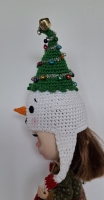 Blythe Hat Snowman with Xmastree