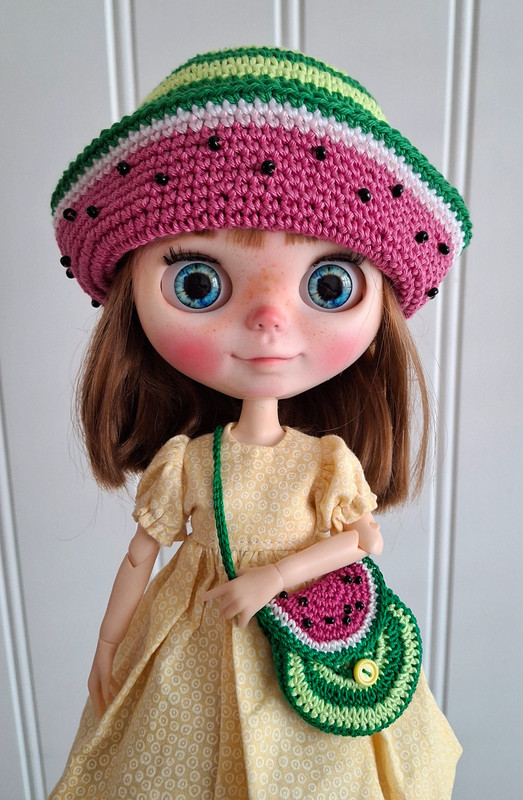 Blythe Hat and Purse Watermelon 2 (70 gram)