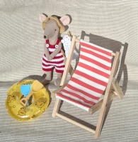 Outfit Set for Maileg "To the beach in Red and White"(70 gram)