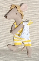 Outfit Set for Maileg "To the beach in Yellow and White"(70 gram)