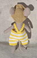Outfit Set for Maileg "To the beach in Yellow and White"(70 gram)