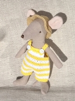 Outfit Set for Maileg "To the beach in Yellow and White"(70 gram)