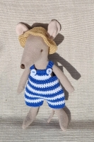 Outfit Set for Maileg "To the beach in Blue and White"(70 gram)