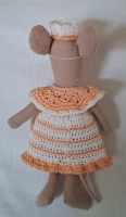 Outfit 5 Pc Set for Maileg "Sweet Pastel Orange"(70 gram)
