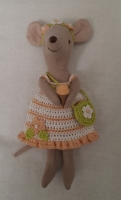 Outfit 5 Pc Set for Maileg "Sweet Pastel Orange"(70 gram)