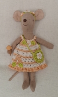 Outfit 5 Pc Set for Maileg "Sweet Pastel Orange"(70 gram)