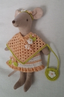 Outfit 5 Pc Set for Maileg "Sweet Pastel Orange"(70 gram)