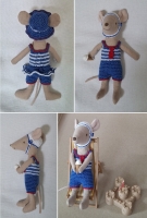 Outfit Set for Maileg "Nostalgic Beachwear "(50 gram)