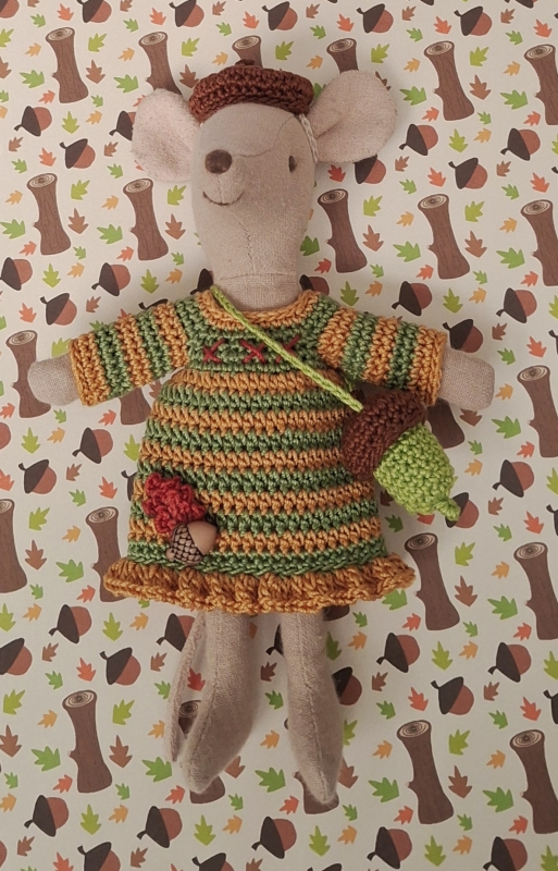 Outfit 5 Pc Set for Maileg "Acorn Adoration"(70 gram)
