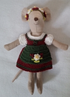 Outfit Set for Maileg "Dirndl Red Wine"(70 gram)  