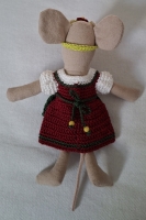 Outfit Set for Maileg "Dirndl Red Wine"(70 gram)
