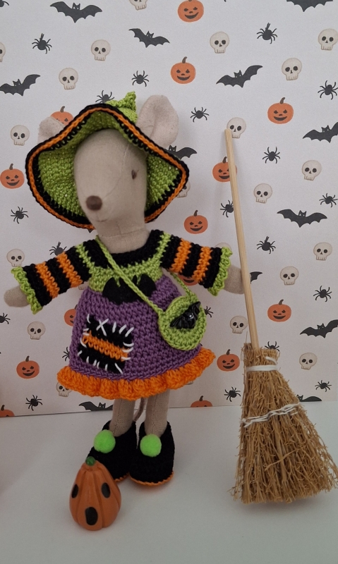 Outfit Set for Maileg "Bat on a Hat"(70 gram)