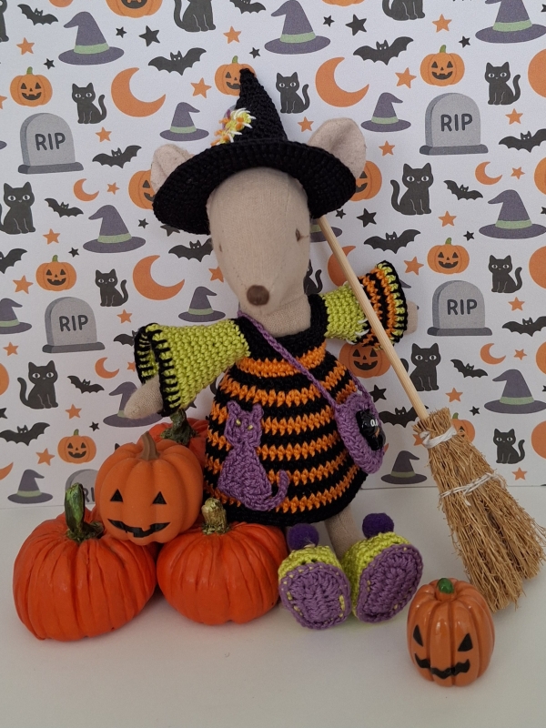 Outfit Set for Maileg "Purple Cat"(70 gram)