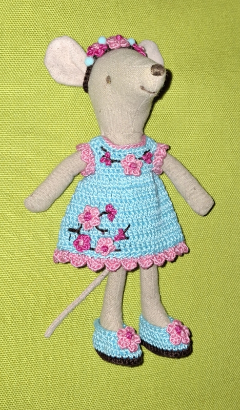 Outfit Set  for Maileg   Big SISTER/BROTHER  "Cherryblossom"(50 gram)