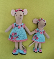 Outfit Set  for Maileg   Big SISTER/BROTHER  "Cherryblossom"(50 gram)