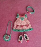Outfit 5 Pc Set for Maileg "Sweet Hearts"(30 gram)