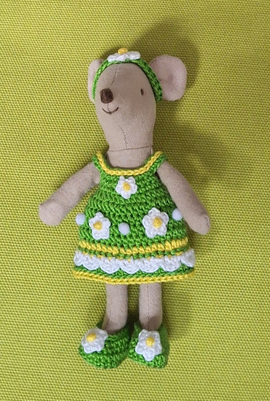 Outfit Set  for Maileg   LITTLE SISTER/BROTHER  " Darling Daisy"(30 gram)