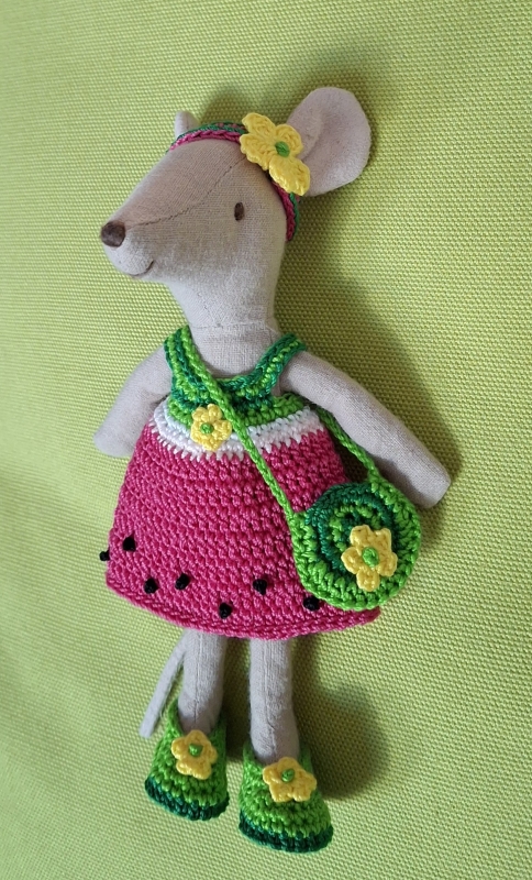 Outfit 4 Pc Set for Maileg "Watermelon 1"(30 gram)