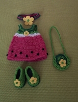 Outfit 4 Pc Set for Maileg "Watermelon 1"(30 gram)