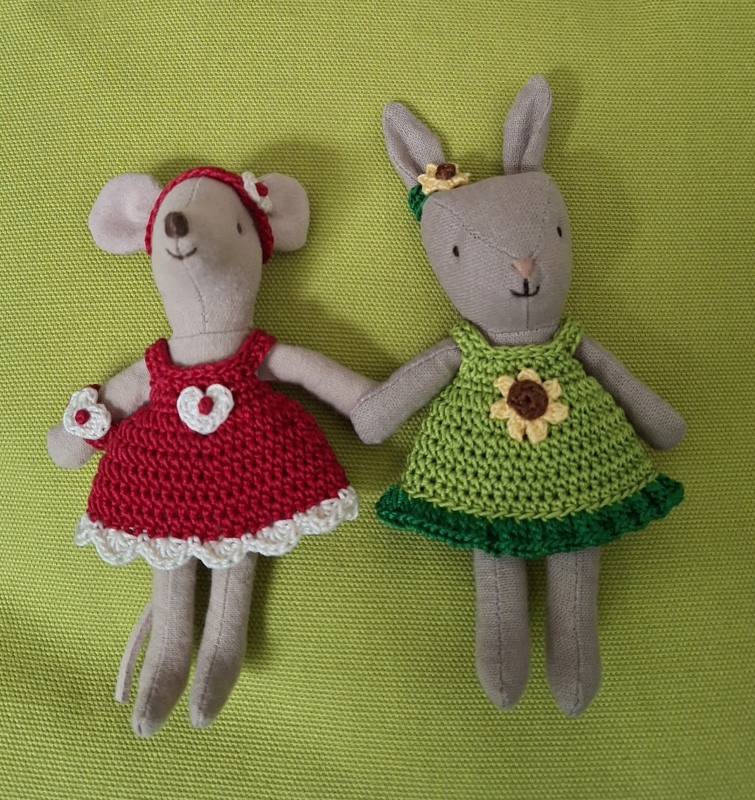 NEW! Outfit Set for Maileg LITTLE SISTER "Red and Green"(50 gram)