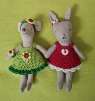 NEW! Outfit Set for Maileg LITTLE SISTER "Red and Green"(50 gram)