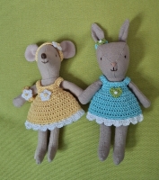 NEW! Outfit Set for Maileg LITTLE SISTER "Pastel Teal and Yellow"(50 gram)