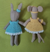 NEW! Outfit Set for Maileg LITTLE SISTER "Pastel Teal and Yellow"(50 gram)