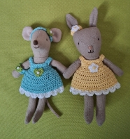 NEW! Outfit Set for Maileg LITTLE SISTER "Pastel Teal and Yellow"(50 gram)  