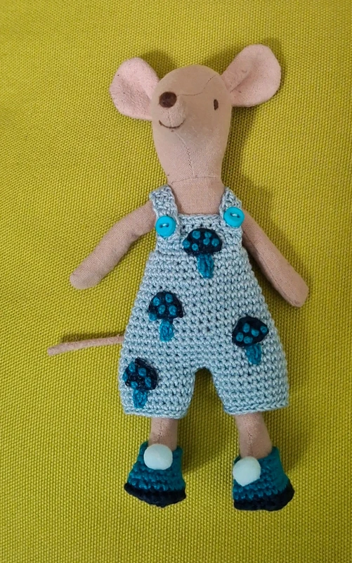 NEW! Outfit 5 Pc Set for Maileg "Blue Mushroom"(30 gram)  