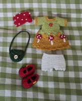 Outfit 5 Pc Set for Maileg "Looking for Mushrooms" (30 gram)