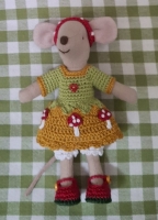 Outfit 5 Pc Set for Maileg "Looking for Mushrooms" (30 gram)