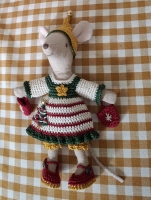 Outfit 6 Pc Set for Maileg "Girly Christmas Elf" (30 gram)